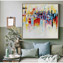 Load image into Gallery viewer, Hand Painted abstract painting texture acrylic Modern art green oil painting Golden for living room wall Large home decoration