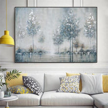 Load image into Gallery viewer, Abstract Hand Painted Money Tree Oil Painting on Canvas Wall Art for Living Room Decor Texture Goldleaf No Frame Drop Shipping
