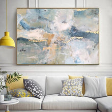 Load image into Gallery viewer, Abstract Hand Painted Money Tree Oil Painting on Canvas Wall Art for Living Room Decor Texture Goldleaf No Frame Drop Shipping