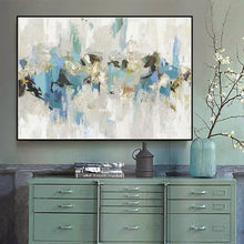 Load image into Gallery viewer, Abstract Hand Painted Money Tree Oil Painting on Canvas Wall Art for Living Room Decor Texture Goldleaf No Frame Drop Shipping