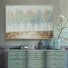 Load image into Gallery viewer, Abstract Hand Painted Money Tree Oil Painting on Canvas Wall Art for Living Room Decor Texture Goldleaf No Frame Drop Shipping