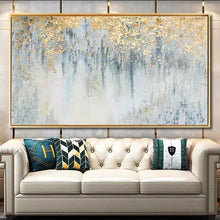 Load image into Gallery viewer, The Goldleaf Dots Picture 100% Hand Painted Modern Abstract Oil Painting on Canvas Wall Art for Living Room Home Decor No Frame
