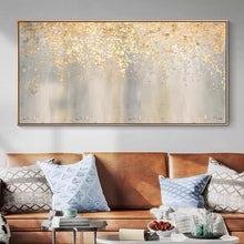 Load image into Gallery viewer, The Goldleaf Dots Picture 100% Hand Painted Modern Abstract Oil Painting on Canvas Wall Art for Living Room Home Decor No Frame