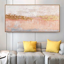 Load image into Gallery viewer, The Goldleaf Dots Picture 100% Hand Painted Modern Abstract Oil Painting on Canvas Wall Art for Living Room Home Decor No Frame