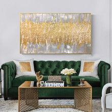 Load image into Gallery viewer, The Goldleaf Dots Picture 100% Hand Painted Modern Abstract Oil Painting on Canvas Wall Art for Living Room Home Decor No Frame
