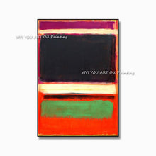 Load image into Gallery viewer, 100% Handmade Copy Mark Rothko Famous Paintings Modern Abstract Aart Porch Decor Canvas Oil Painting Simple Large-size Mural