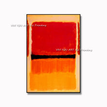 Load image into Gallery viewer, 100% Handmade Copy Mark Rothko Famous Paintings Modern Abstract Aart Porch Decor Canvas Oil Painting Simple Large-size Mural