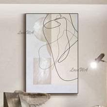 Load image into Gallery viewer, New Arrival Wall Picture For Restaurant Simple Cartoon Abstract Painting About Lines And Textures Home Good Wall Art No Framed