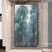 Load image into Gallery viewer, Nordic Abstract  Forest Landscape Trees  Oil  Painting On Canvas Handmade Cuadros Wall Art for Living Room Home Decor