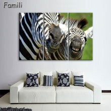 Load image into Gallery viewer, 3 Pcs/Set Animal Zebra Paintings Large Canvas Paintings vertical forms Wall Art Picture Home Decoration Canvas Painting 3 Pieces