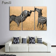 Load image into Gallery viewer, 3 Pcs/Set Animal Zebra Paintings Large Canvas Paintings vertical forms Wall Art Picture Home Decoration Canvas Painting 3 Pieces