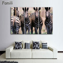 Load image into Gallery viewer, 3 Pcs/Set Animal Zebra Paintings Large Canvas Paintings vertical forms Wall Art Picture Home Decoration Canvas Painting 3 Pieces