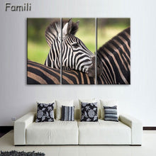 Load image into Gallery viewer, 3 Pcs/Set Animal Zebra Paintings Large Canvas Paintings vertical forms Wall Art Picture Home Decoration Canvas Painting 3 Pieces