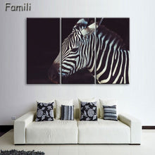 Load image into Gallery viewer, 3 Pcs/Set Animal Zebra Paintings Large Canvas Paintings vertical forms Wall Art Picture Home Decoration Canvas Painting 3 Pieces