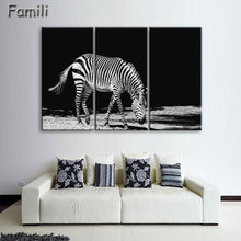 Load image into Gallery viewer, 3 Pcs/Set Animal Zebra Paintings Large Canvas Paintings vertical forms Wall Art Picture Home Decoration Canvas Painting 3 Pieces