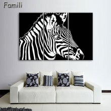 Load image into Gallery viewer, 3 Pcs/Set Animal Zebra Paintings Large Canvas Paintings vertical forms Wall Art Picture Home Decoration Canvas Painting 3 Pieces