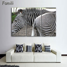 Load image into Gallery viewer, 3 Pcs/Set Animal Zebra Paintings Large Canvas Paintings vertical forms Wall Art Picture Home Decoration Canvas Painting 3 Pieces