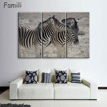 Load image into Gallery viewer, 3 Pcs/Set Animal Zebra Paintings Large Canvas Paintings vertical forms Wall Art Picture Home Decoration Canvas Painting 3 Pieces