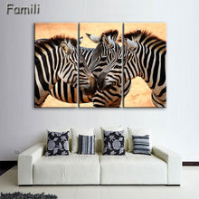 Load image into Gallery viewer, 3 Pcs/Set Animal Zebra Paintings Large Canvas Paintings vertical forms Wall Art Picture Home Decoration Canvas Painting 3 Pieces