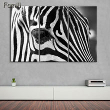 Load image into Gallery viewer, 3 Pcs/Set Animal Zebra Paintings Large Canvas Paintings vertical forms Wall Art Picture Home Decoration Canvas Painting 3 Pieces