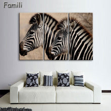 Load image into Gallery viewer, 3 Pcs/Set Animal Zebra Paintings Large Canvas Paintings vertical forms Wall Art Picture Home Decoration Canvas Painting 3 Pieces