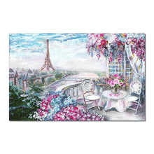 Load image into Gallery viewer, Abstract 100% Hand Painted Oil Paintings On Canvas Handmade Courtyard Artwork Large Size Modern Cityscape Wall Art Home Decor