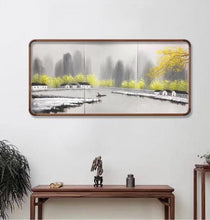 Load image into Gallery viewer, 100% Hand Painted 3 pcs Modern Chinese Landscape Oil Painting on Canvas Abstract Canvas Painting Wall art Picture for Home Decor