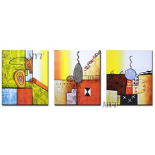 Load image into Gallery viewer, 100% Handmade 3 PCS Abstract Dancing Figure Oil Painting Art Home Living Room Wall Decor Canvas Art Free Shipping Oil Painting