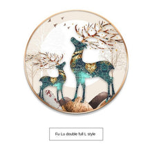 Load image into Gallery viewer, GY Light Luxury Household round Entrance Painting Corridor Aisle Background Wall Crystal Porcelain Mural Hanging Painting
