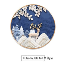 Load image into Gallery viewer, GY Light Luxury Household round Entrance Painting Corridor Aisle Background Wall Crystal Porcelain Mural Hanging Painting