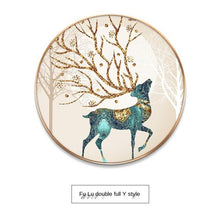 Load image into Gallery viewer, GY Light Luxury Household round Entrance Painting Corridor Aisle Background Wall Crystal Porcelain Mural Hanging Painting