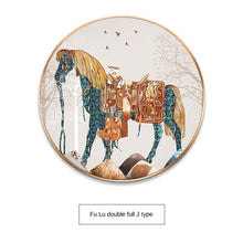 Load image into Gallery viewer, GY Light Luxury Household round Entrance Painting Corridor Aisle Background Wall Crystal Porcelain Mural Hanging Painting