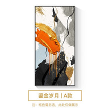 Load image into Gallery viewer, Hand-painted modern abstract porch decorative painting simple vertical aisle corridor mural living room oil painting hanging