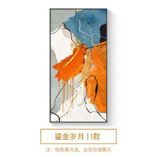 Load image into Gallery viewer, Hand-painted modern abstract porch decorative painting simple vertical aisle corridor mural living room oil painting hanging