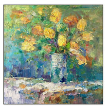 Load image into Gallery viewer, Texture White Flower Picture Wall Art Hand Painted Modern Abstract Oil Painting On Canvas For Living Room Home Decor No Frame