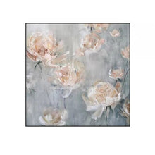 Load image into Gallery viewer, Texture White Flower Picture Wall Art Hand Painted Modern Abstract Oil Painting On Canvas For Living Room Home Decor No Frame