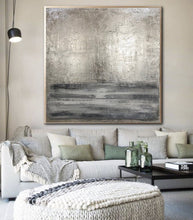 Load image into Gallery viewer, Silver Gray Painting Large hand painted Abstract Painting Texture Paintings on Canvas Office decoration wall Paintings Wall Art