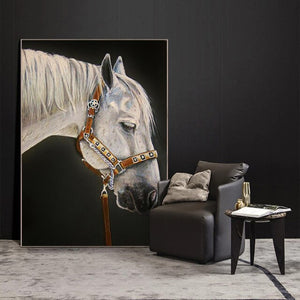 White Horse Posters Animal Oil Painting On Canvas Prints Wall Art For Living Room Modern Home Decor Decorative Paintings Cuadros