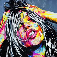 Load image into Gallery viewer, Hand Painted Palette Knife Portrait Face Canvas Oil Painting Acrylic Wall Art Picture For Living Room Home Decor