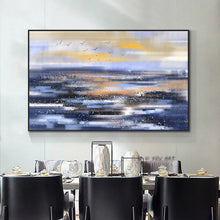 Load image into Gallery viewer, 100% Handmade Painted Abstract Wild Geese Flying In The Sky Oil Painting  On Canvas Seascape For Living Room