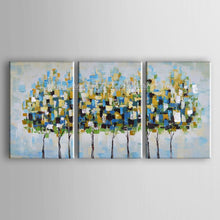 Load image into Gallery viewer, 3 Pcs Hand Painted Abstract Trees Oil Painting on Canvas Modern Wall Art Picture For Living Room Home Decoration No Frame