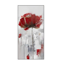 Load image into Gallery viewer, Nordic Blue Flower Picture 100% Hand Painted Modern Abstract Oil Painting on Canvas Wall Art for Living Room Home Decor No Frame