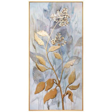 Load image into Gallery viewer, Nordic Blue Flower Picture 100% Hand Painted Modern Abstract Oil Painting on Canvas Wall Art for Living Room Home Decor No Frame