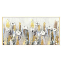 Load image into Gallery viewer, Nordic Blue Flower Picture 100% Hand Painted Modern Abstract Oil Painting on Canvas Wall Art for Living Room Home Decor No Frame