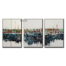 Load image into Gallery viewer, 3PCS Abstract Group Oil Painting Simple Design Canvas Art Wall Decoration Free Shipping Painting Artwork Wall Picture Canvas Art