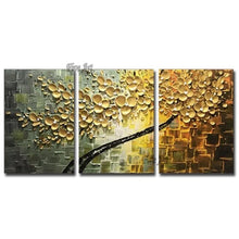 Load image into Gallery viewer, Red Flowers Pictures Oil Painting Hand Painted Free Shipping Canvas 3PCS Painting Wall Art Home Decoration Paintings Wall Art