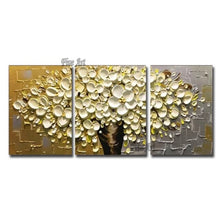Load image into Gallery viewer, Red Flowers Pictures Oil Painting Hand Painted Free Shipping Canvas 3PCS Painting Wall Art Home Decoration Paintings Wall Art