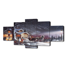 Load image into Gallery viewer, Modern Canvas Painting Snow Christmas Tree Posters and Prints Wall Art Picture for Living Room Decor with Frame