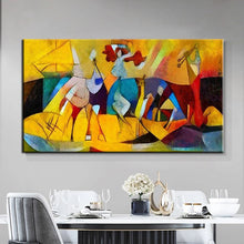 Load image into Gallery viewer, 100% Hand Painted Vasily Kandinsky Famous Oil Paintings Wall Art Room Decoration Paintings Christmas Gift Wall Pictures