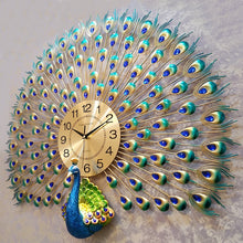 Load image into Gallery viewer, Large Peacock  Digital Wall Clocks - SallyHomey Life's Beautiful